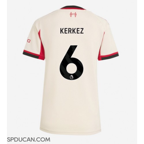 Zenski Nogometni Dres Liverpool Milos Kerkez #6 Gostujuci 2025-26 Kratak Rukav